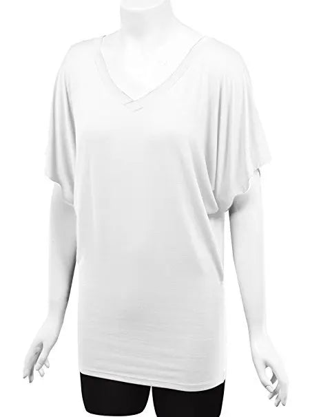 Chic Summer V-Neck Batwing Tee for Women S-5XL ATHLEXES