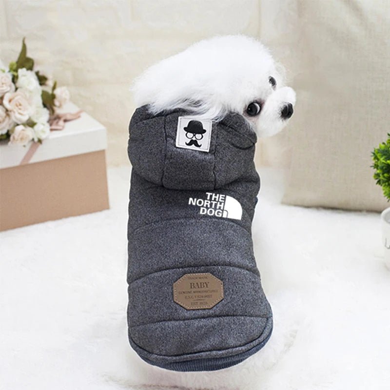 Blue/Gray Winter Warm Dog Clothes Hooded Thick Cotton Soft Pet Clothing Cat Puppy Dogs Coat Jackets S-XXL ATHLEXES