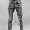 Retro Moto Punk Skinny Cargo Jeans for Men ATHLEXES