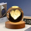 Galactic Saturn Crystal Ball with Wooden Base ATHLEXES