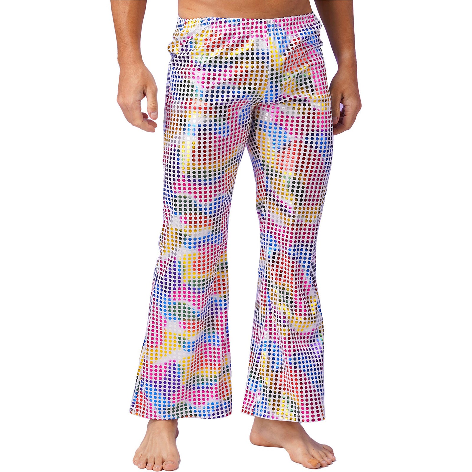 Shiny Sequins Disco Party Bell-Bottom Pants ATHLEXES