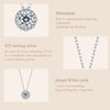 BAMOER Halo Moissanite Necklace in White Gold ATHLEXES