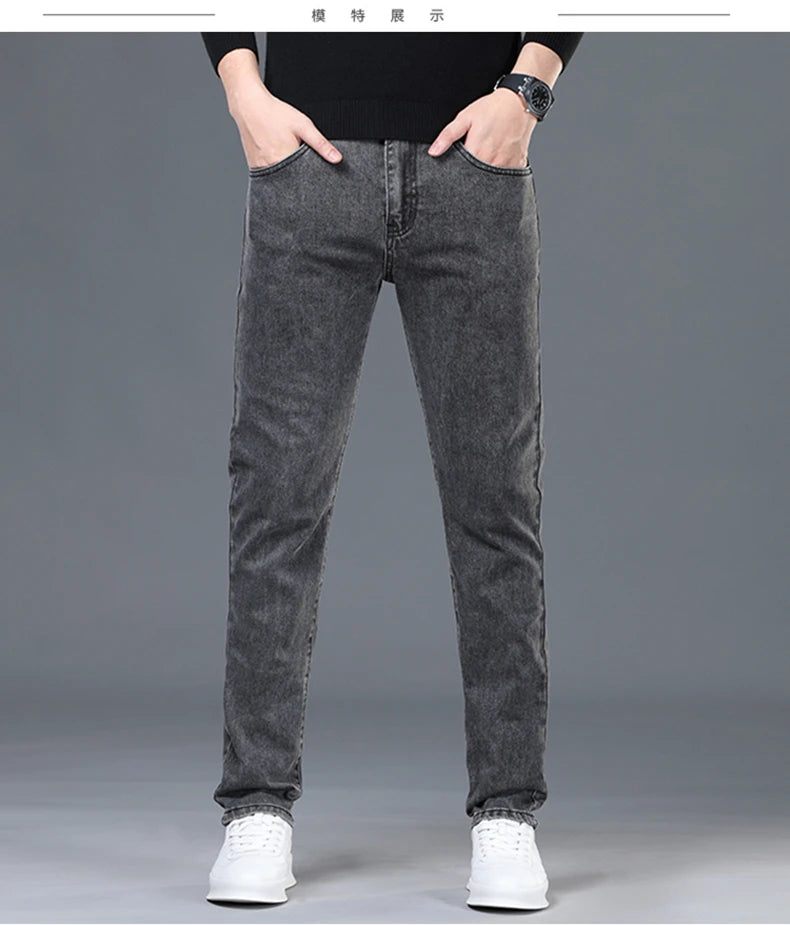 Korean Slim Fit Men's Denim Jeans ATHLEXES