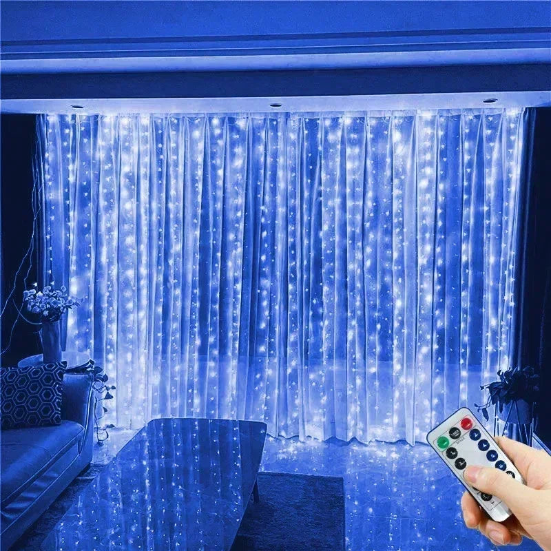 FairyGlow 8 Mode LED Curtain String Lights ATHLEXES