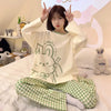 Cozy Cartoon Maternity Pajama Set for Moms ATHLEXES