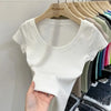 Cotton U-Neck Slimming Summer Tee for Women ATHLEXES