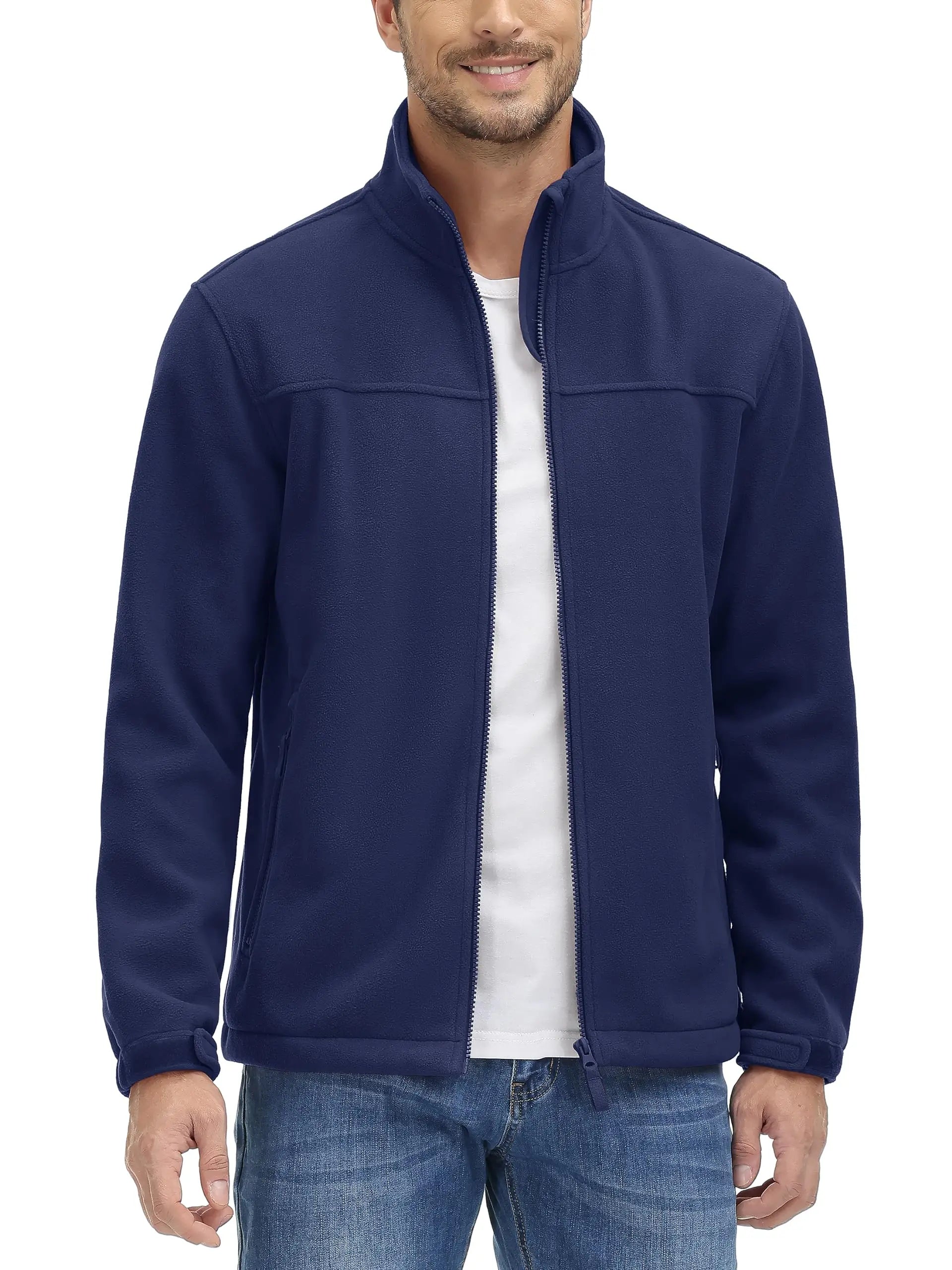 TACVASEN Men's Windproof Fleece Jacket with Pockets ATHLEXES