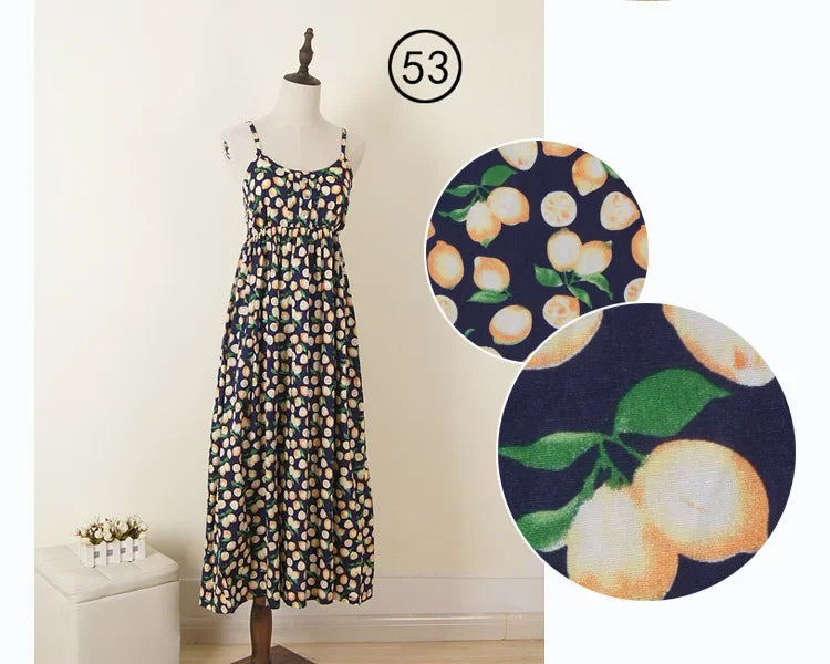 Floral Summer Maxi Halter Dress ATHLEXES
