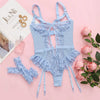 Elegant Lace Garter Lingerie Set with Choker ATHLEXES
