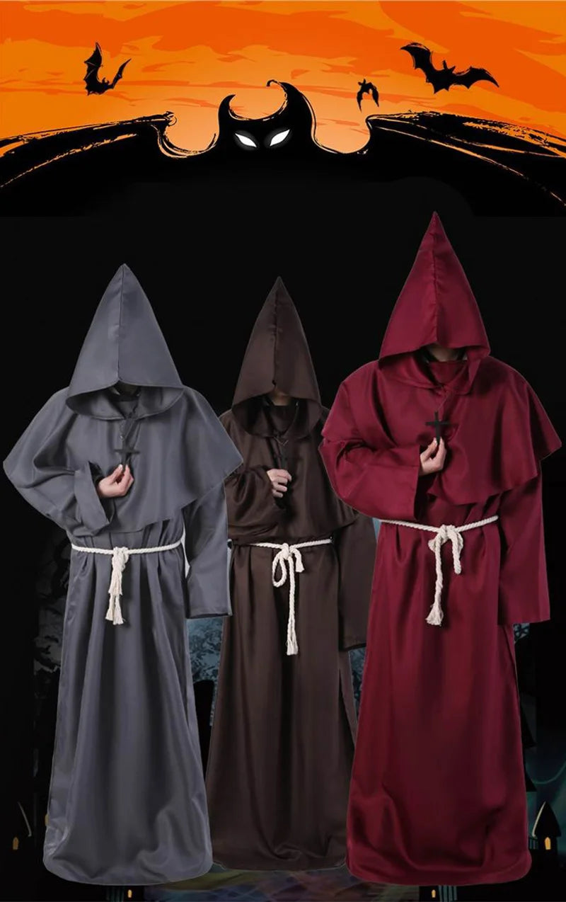 Enchanting Wizard Hooded Robe Costume for Halloween ATHLEXES