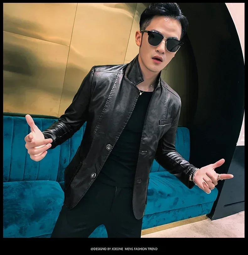 BACKONMUST PU Leather Jacket ATHLEXES