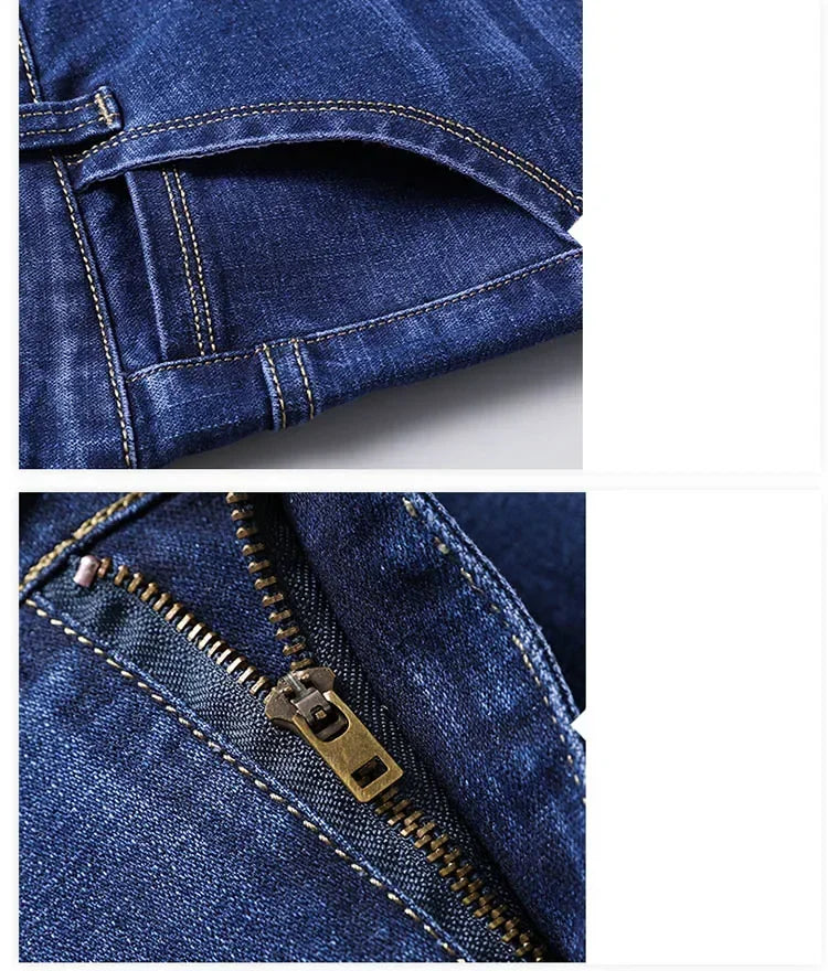 Classic Fit Plus Size Men's Denim Trousers ATHLEXES