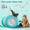 ROJECO Smart Cat Balancing Car Interactive Cat Toy Moving Feather Cat Stick For Dog Pet Playing Training Indoor Cat Accessories ATHLEXES