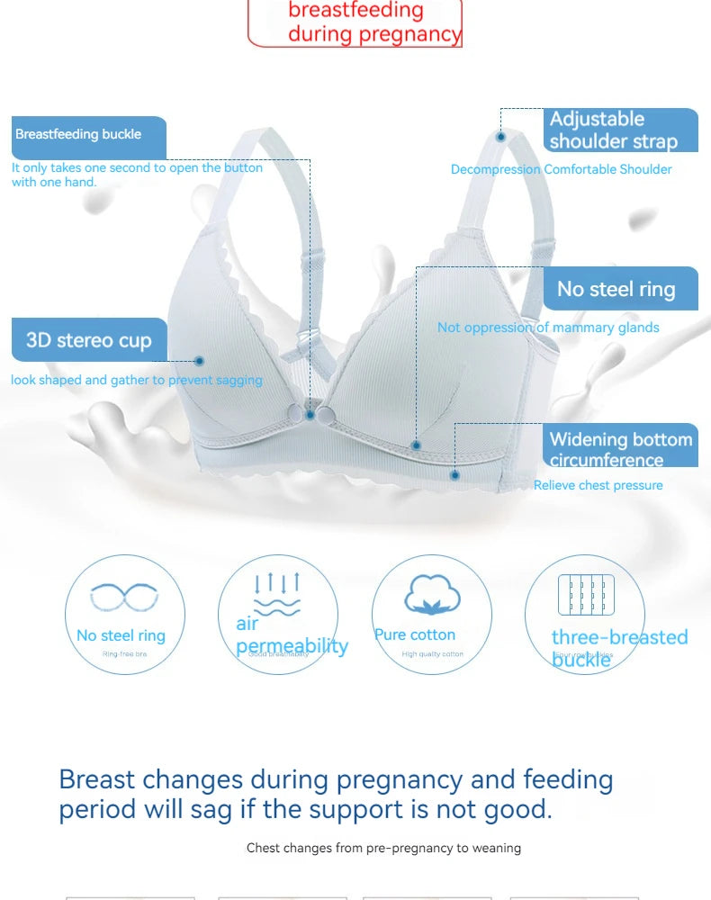 Soft Cotton Maternity Nursing Bra for Comfort ATHLEXES
