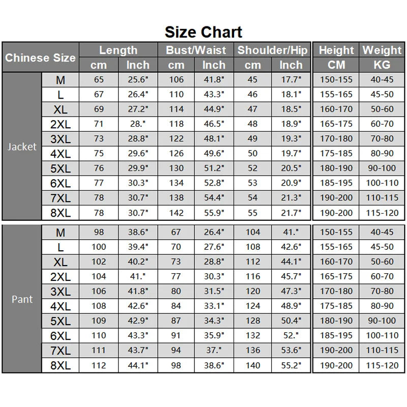 Autumn Luxe 8XL Jogger Suit for Men ATHLEXES