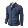 Velvet Warmth High Collar Cardigan for Men - Winter Knitwear ATHLEXES