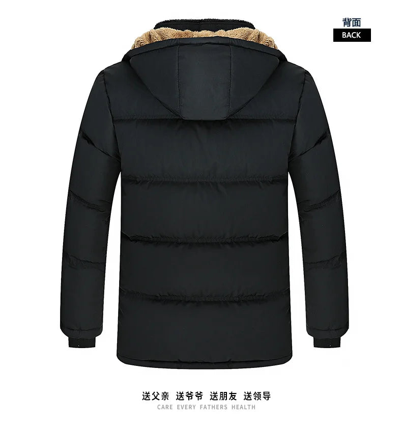 Luxury Windproof Down Jacket with Detachable Hood ATHLEXES