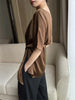 Chic Satin Half Sleeve Blouse for Women ATHLEXES