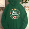 Floral Wreath Casual Hoodie for Women ATHLEXES