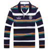 TACE&SHARK Premium Striped Long Sleeve Polo Shirt ATHLEXES