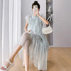 Elegant Ruffle Maternity Dress for Summer ATHLEXES