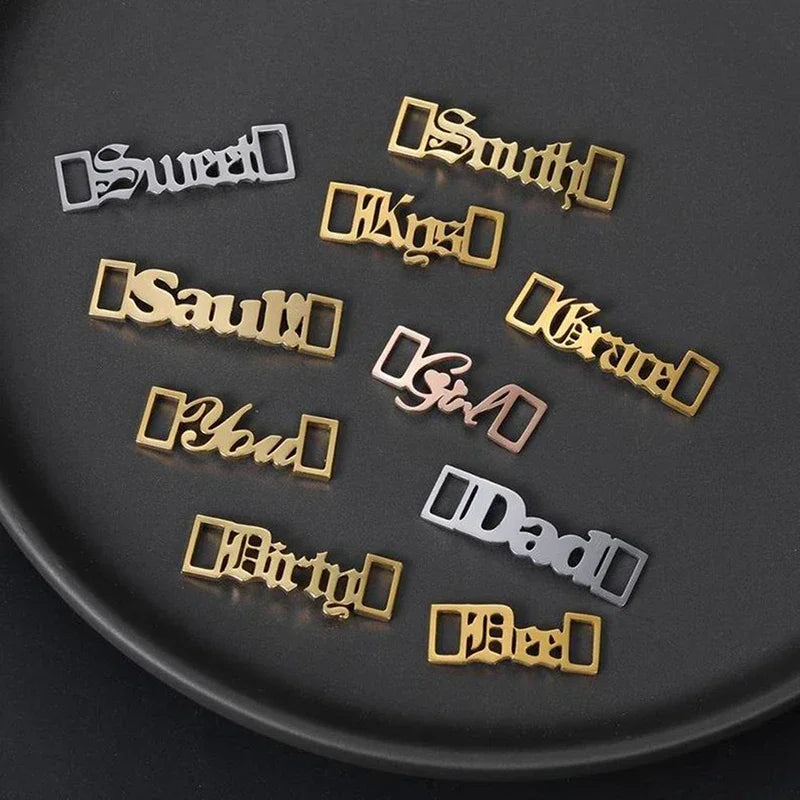 Customizable Nameplate Shoe Clips - Personalized Charm Accessories ATHLEXES