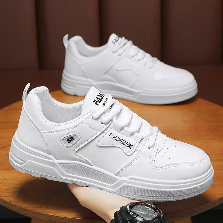 Men Casual Shoes Breathable White Sneakers Fashion Driving Walking Tennis Sports Shoes for Male Skate Flats Low-top Board Shoes ATHLEXES