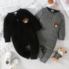 Cartoon Bear Button Onesie for Baby Boys ATHLEXES