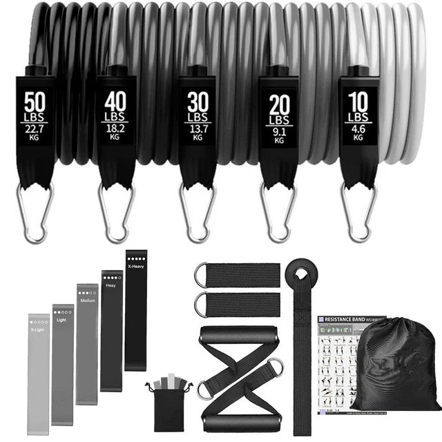 Premium Resistance Bands Set with Door Anchor & Straps ATHLEXES