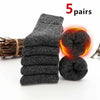 Retro Warm Wool Socks for Men - 5 Pairs ATHLEXES