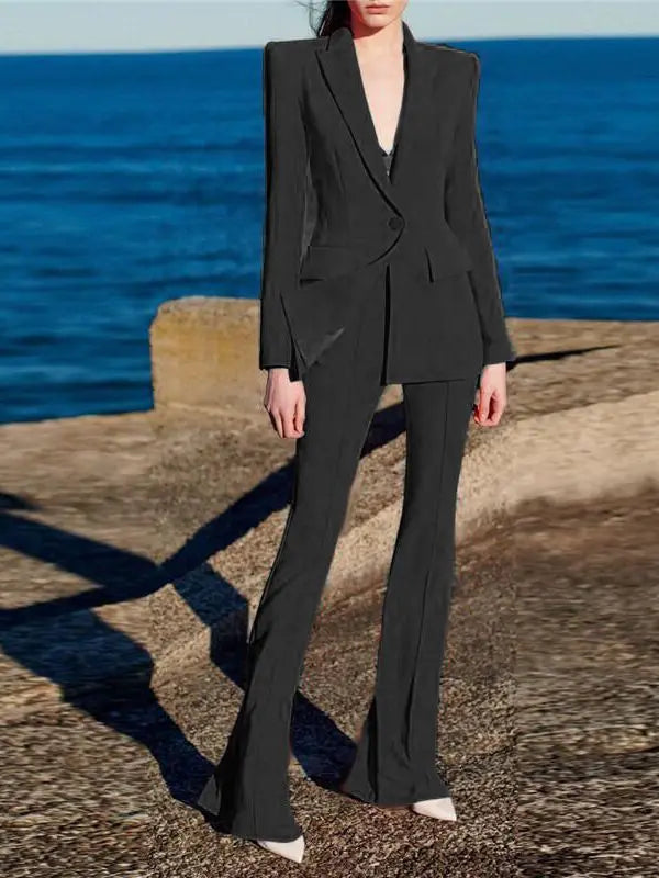 ChicRunway Women's Blazer and Flare Pants Set ATHLEXES