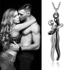 Chic Black Hug Pendant Necklace for Couples ATHLEXES