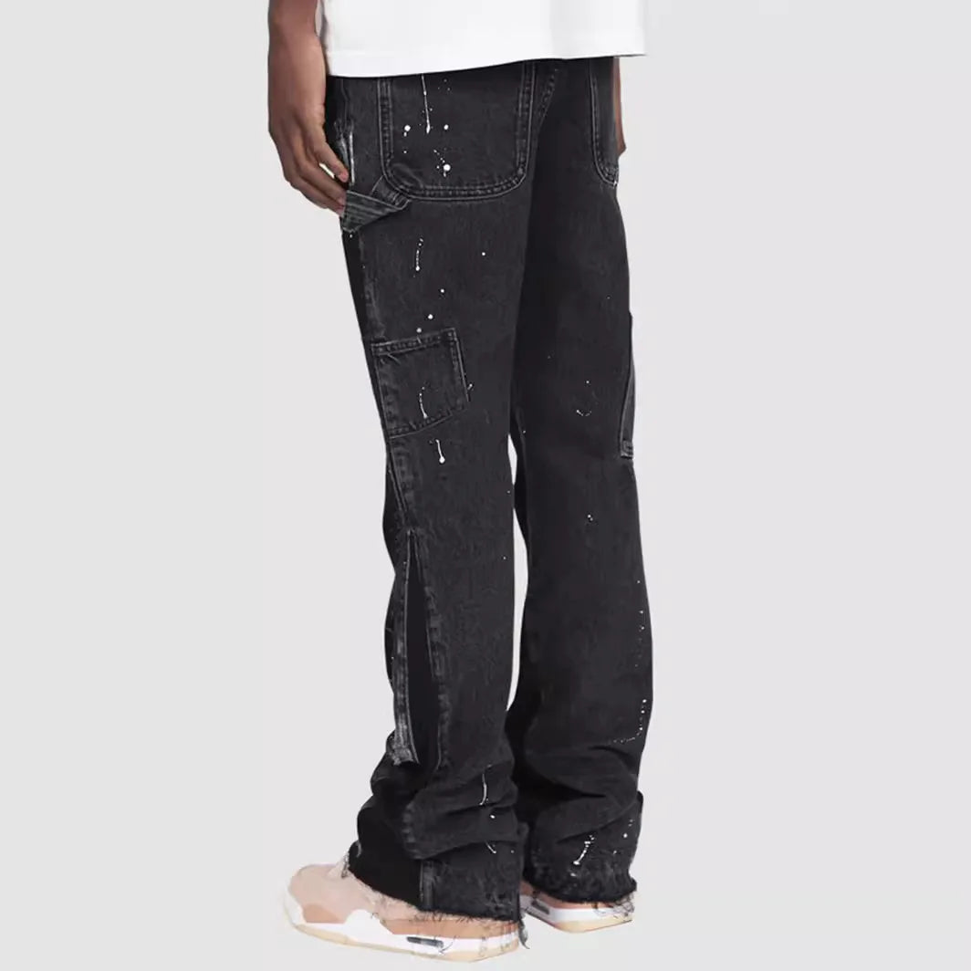European American Patchwork Flared Denim Pants S-XXL ATHLEXES