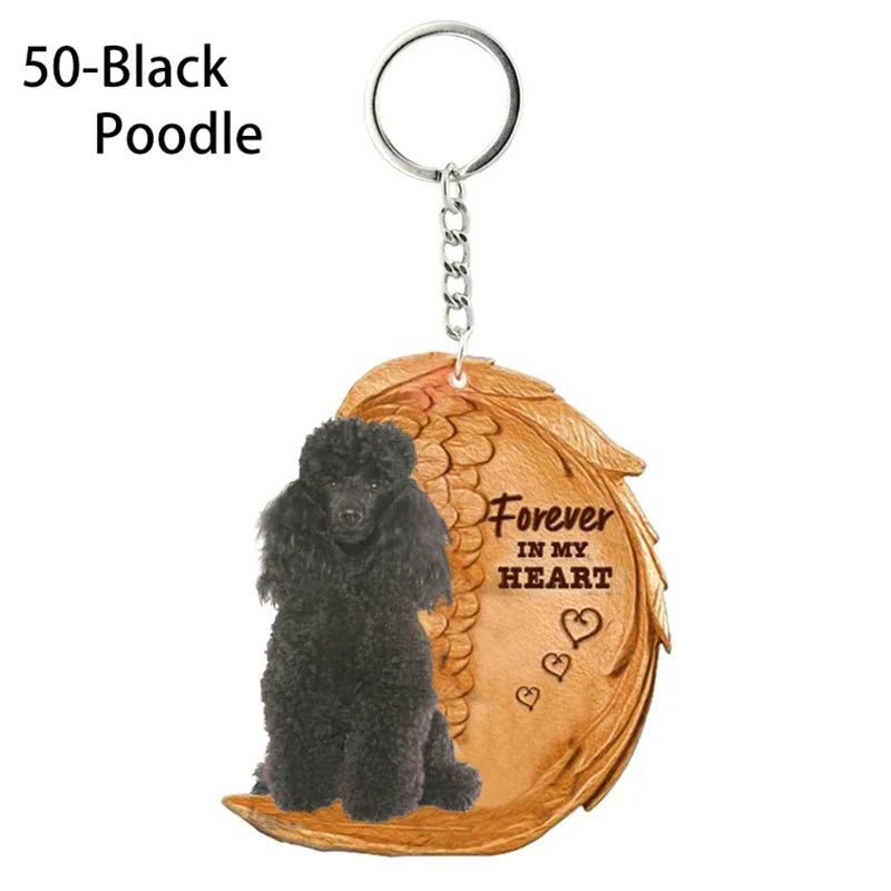 Heartfelt Dog Angel Pendant Keychain ATHLEXES