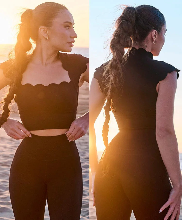 FUBEIKE Women's Slim Fit Yoga Sports Top ATHLEXES