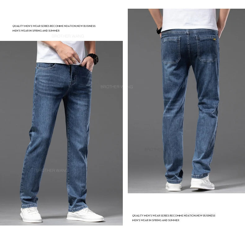 Summer Comfort Stretch Men's Loose Jeans ATHLEXES