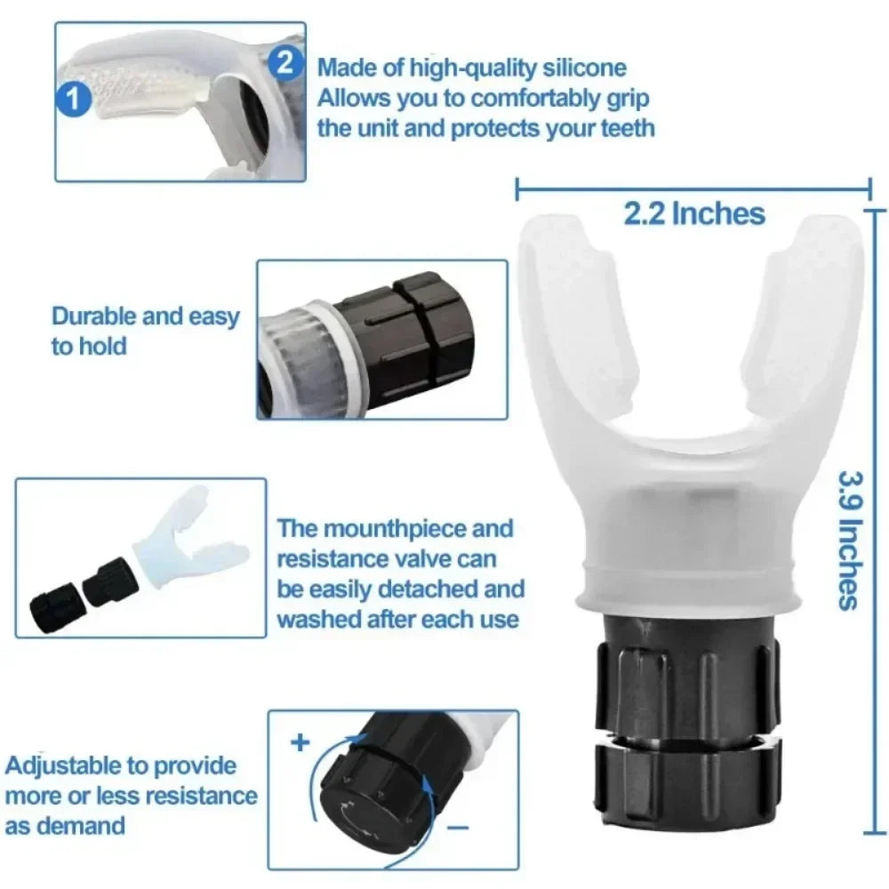 LungPro Adjustable Breathing Trainer ATHLEXES