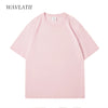 WAVLATII Women's Casual Cotton Summer Tees WT2401 - Pink & White ATHLEXES