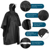 Lixada Adventure-Ready Waterproof Hooded Poncho ATHLEXES
