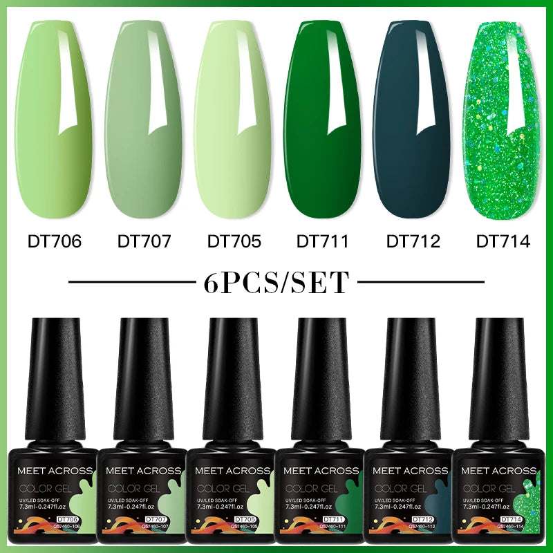 NailArt Pro 6pc UV Gel Polish Kit for Manicure ATHLEXES