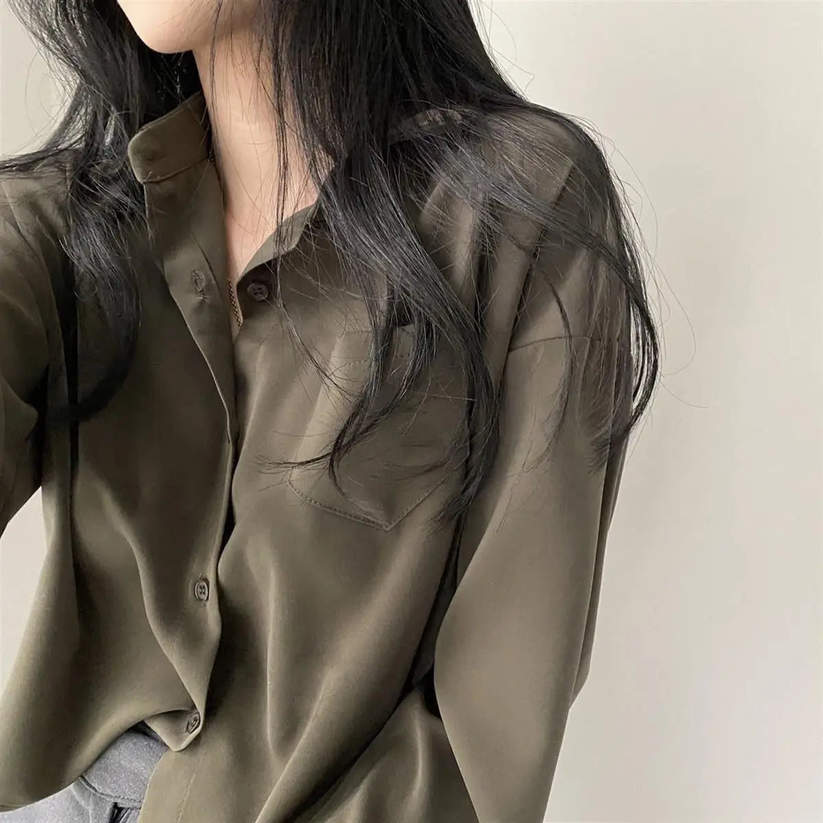 Elegant Casual White Long Sleeve Blouse ATHLEXES