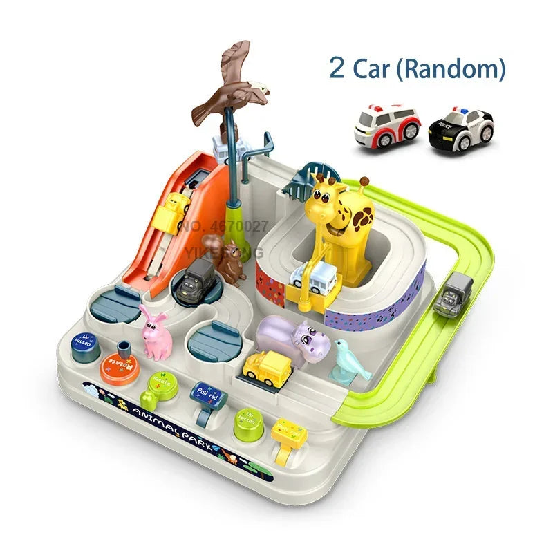 Racing Adventure Rail Car Model Toy Set for Kids ATHLEXES