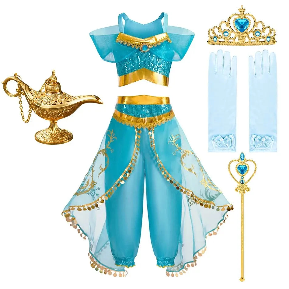 Jasmine's Enchanted Princess Costume Dress for Girls ATHLEXES