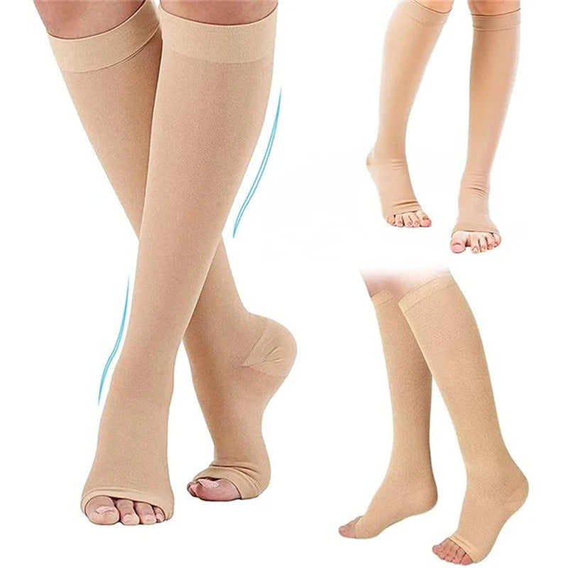 Varicose Vein Relief: S-XXL Toeless Compression Socks ATHLEXES