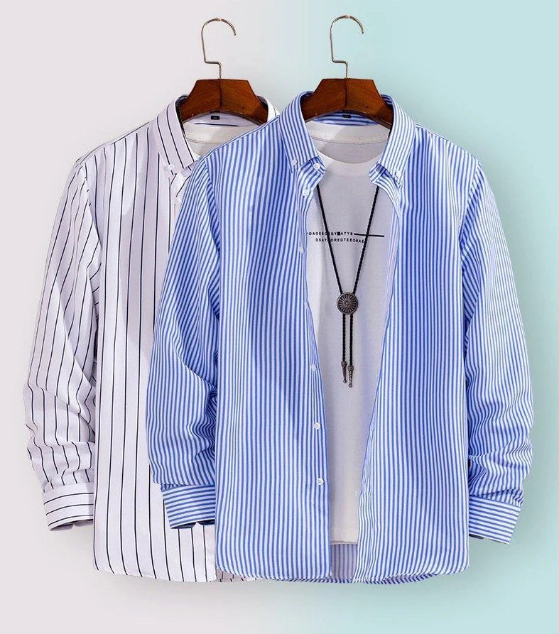 StripeLine Long Sleeve Slim Shirt ATHLEXES
