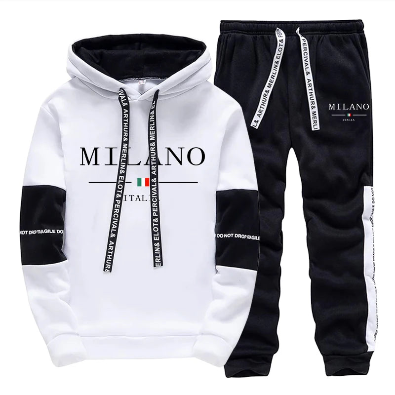 Italia Milan Sport Jogging Suit with Hooded Sweatshirt ATHLEXES
