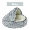 PurrNest Plush Cat Bed: Cozy 2-in-1 Winter Retreat ATHLEXES