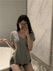 Spring Summer 2025 Slimming V-Neck Cropped Tee ATHLEXES