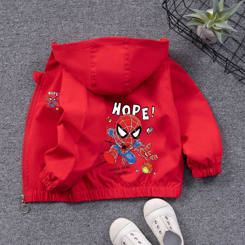 Spider-Man Boys Hooded Jacket for Kids ATHLEXES