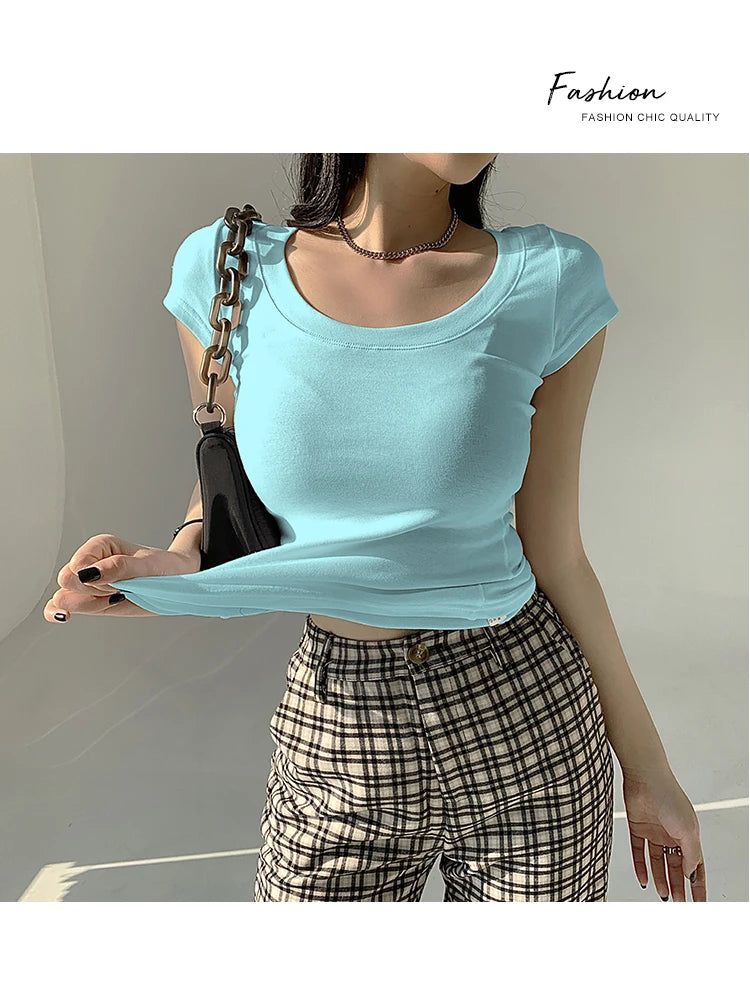 AOSSVIAO 100% Cotton Womenâ??s Slim Fit Tees ATHLEXES